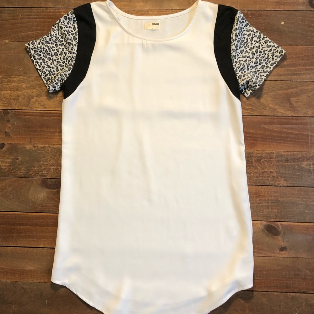 Rumor Boutique Pattern Sleeve Shift Dress